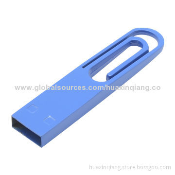 USB Flash Drive, Made of Metal Material, 128MB to 64GB Capacity, 5-year Warranty